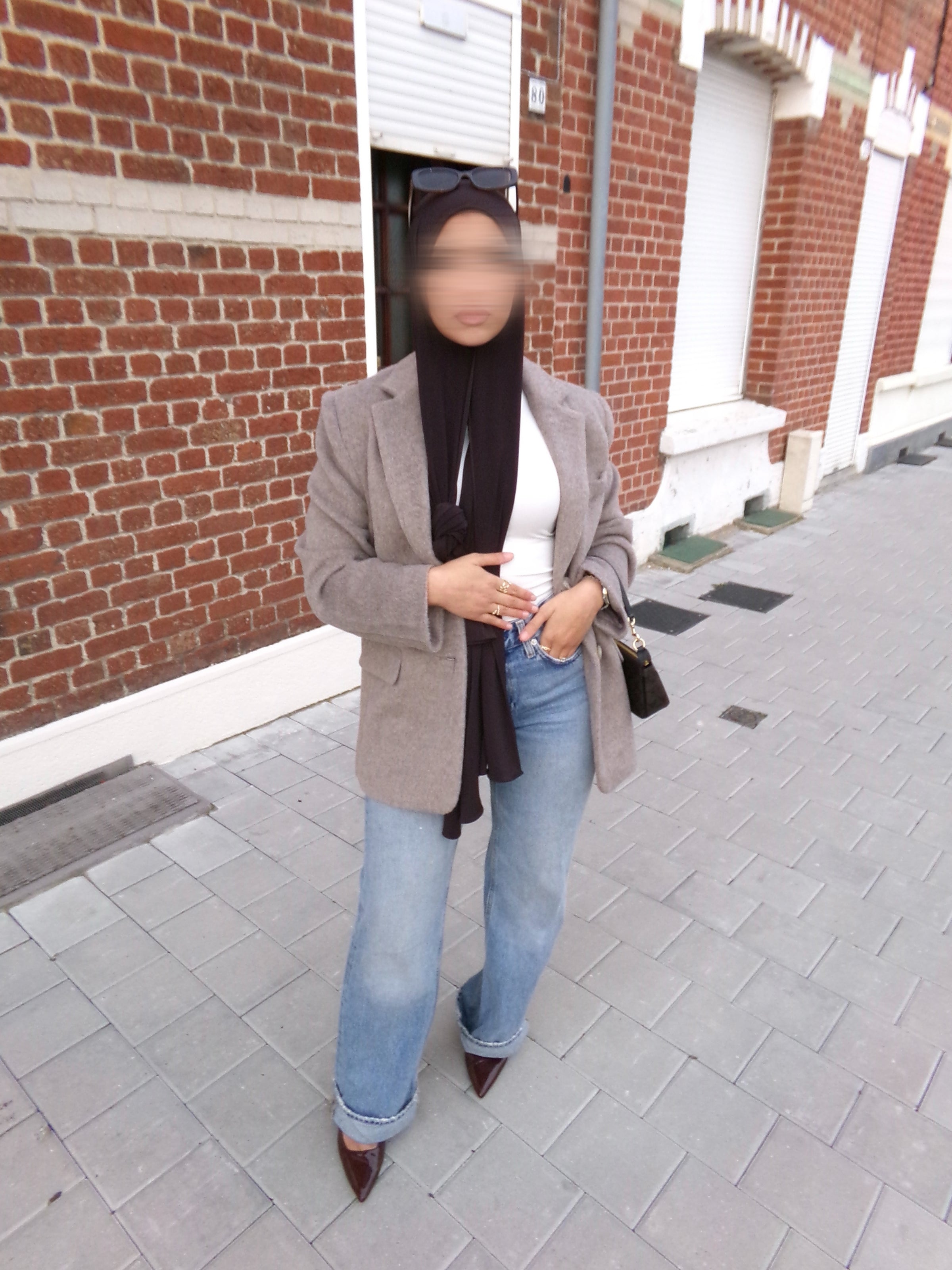 Blazer fourrure - taupe -